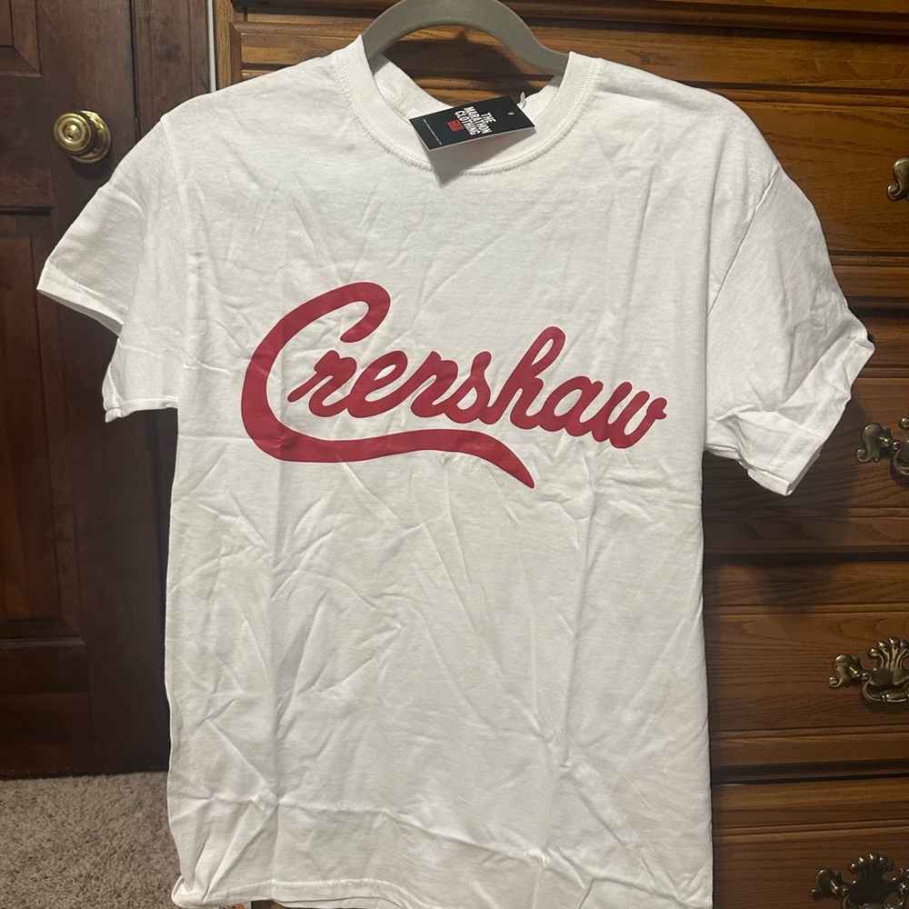 The Marathon Clothing White Tee with Red Script